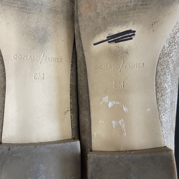 Donald J. Pliner Shimmering Gold Pointed Flats - Picture 12 of 12